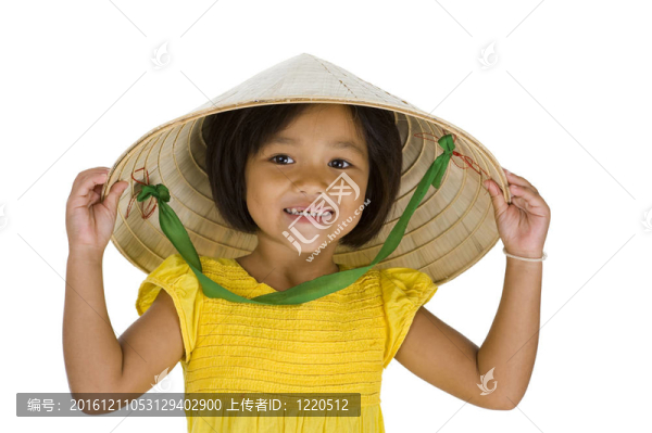 失蹤牙的亞洲農(nóng)民女孩