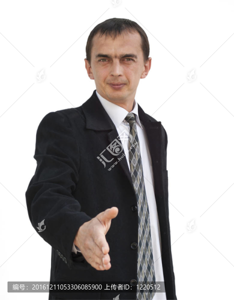 商人伸出手來握手