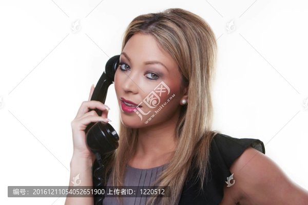 女人與電話