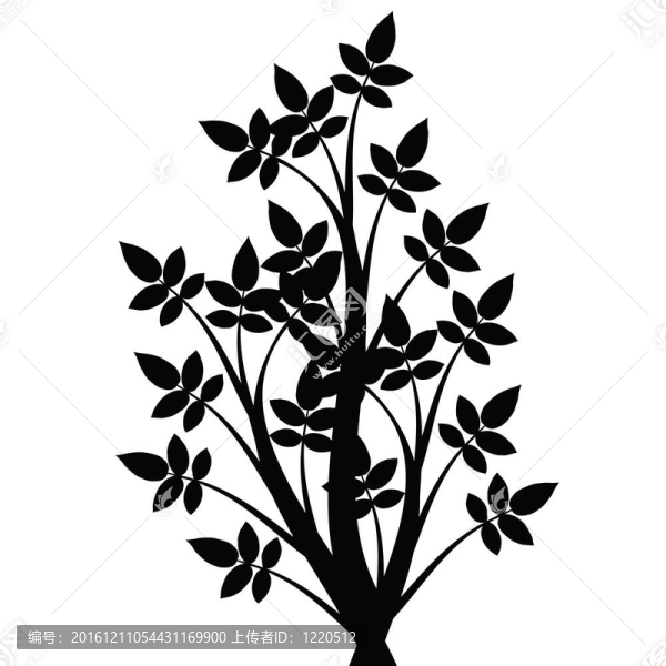 藝術(shù)之樹的剪影