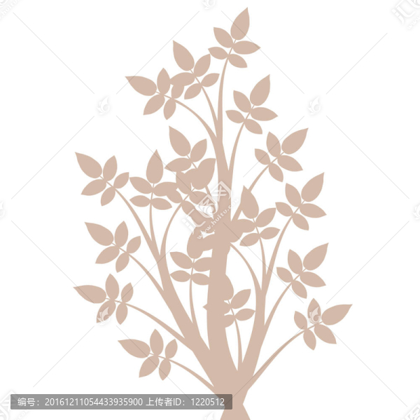 藝術(shù)之樹的剪影