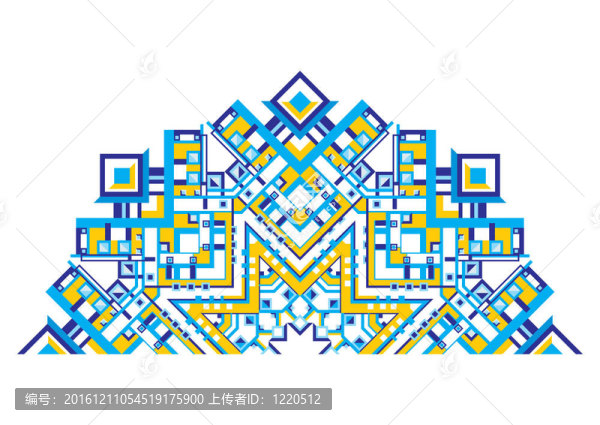 具有幾何拍的裝飾風(fēng)扇