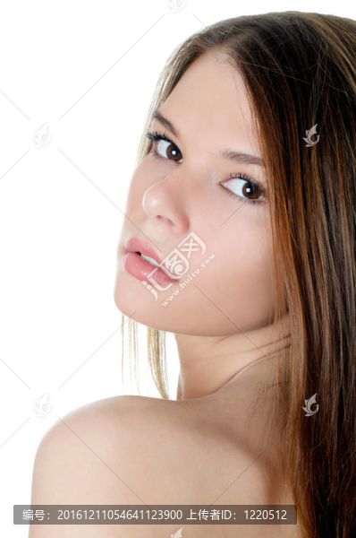 年輕漂亮女孩的畫像