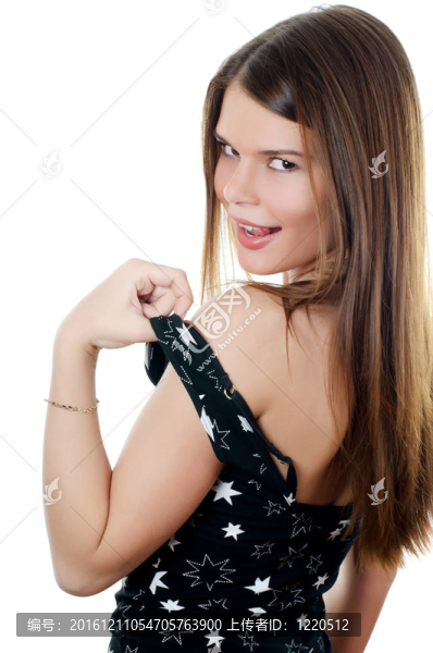 年輕漂亮女孩的畫像