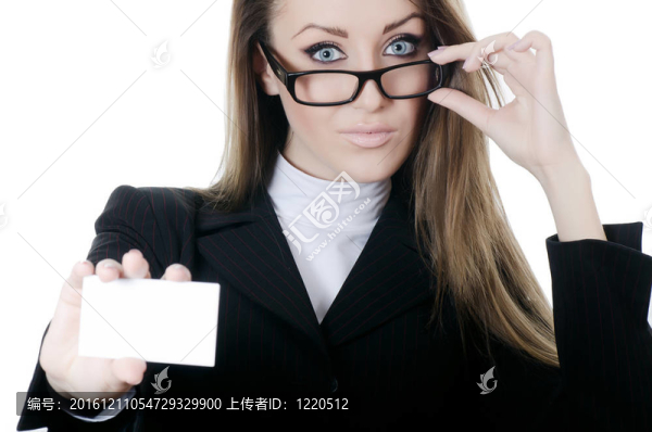 名片上的商業(yè)女性