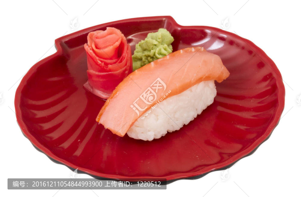 白底三文魚(yú)壽司
