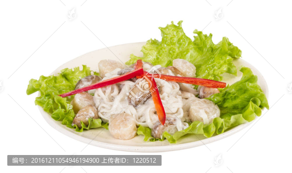 受歡迎的日本菜；干貝和蘑菇