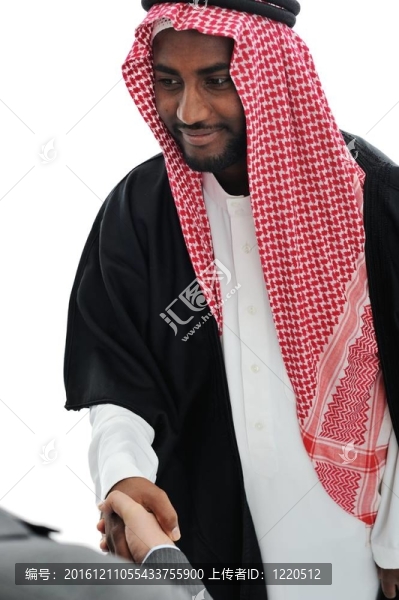 謝赫做交易與白人商人
