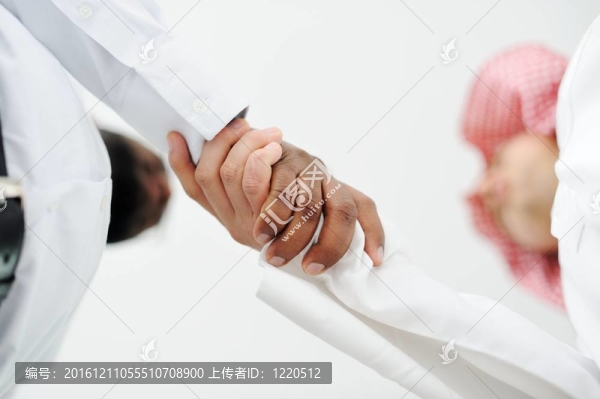 生意人握手了處理特寫