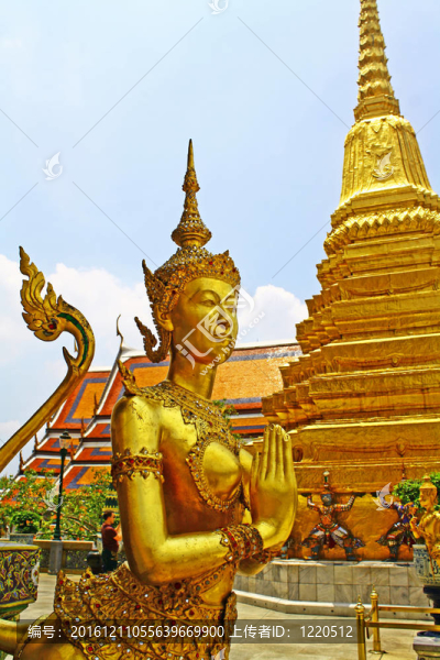 泰國雕塑在Wat,Phra,Kaeo。
