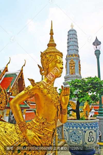 泰國雕塑在Wat,Phra,Kaeo。