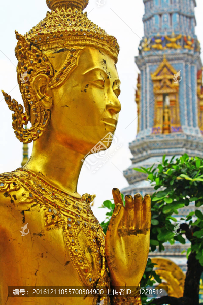 泰國雕塑在Wat,Phra,Kaeo。