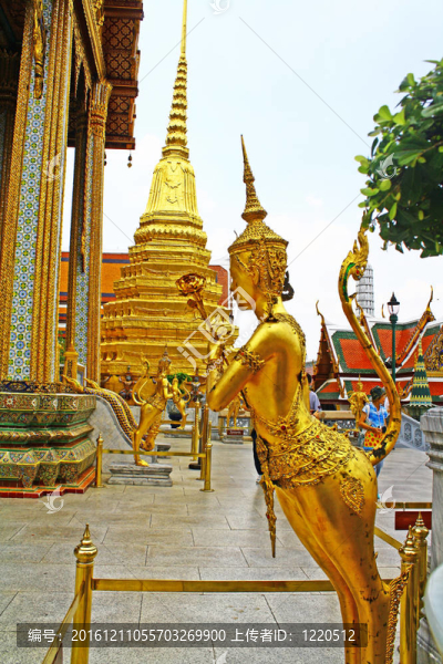 泰國雕塑在Wat,Phra,Kaeo。