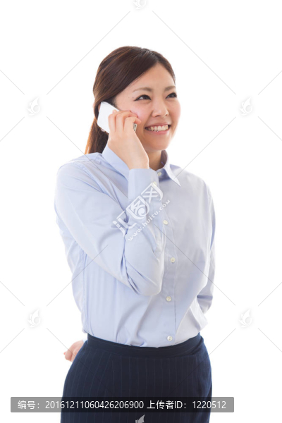 年輕的女商人的電話