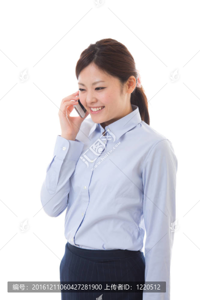 年輕的女商人的電話