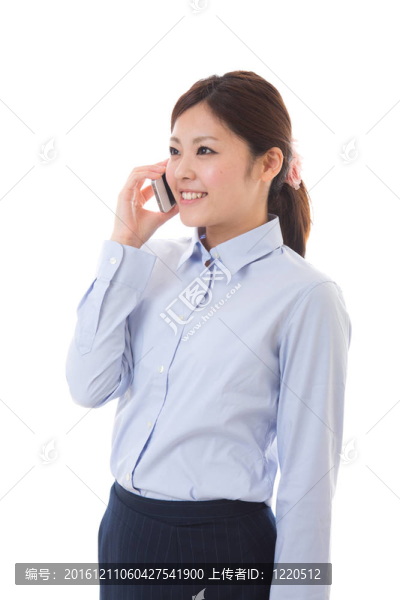 年輕的女商人的電話