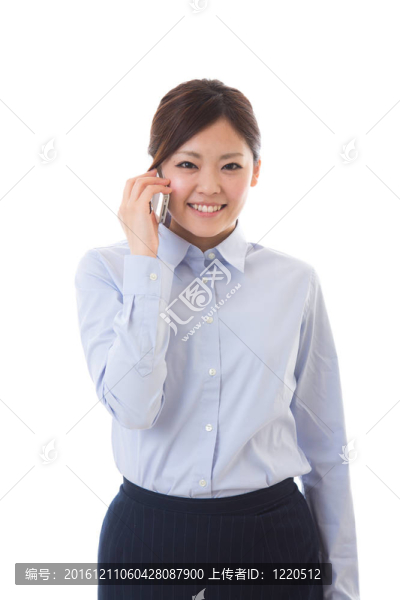 年輕的女商人的電話