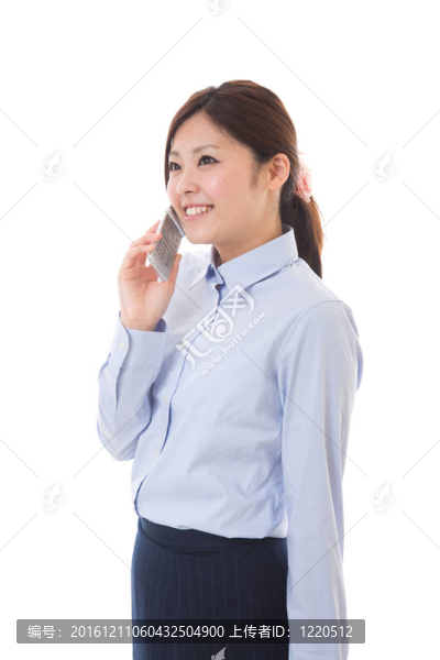 年輕的女商人的電話