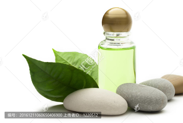 石頭和綠葉洗發(fā)水瓶