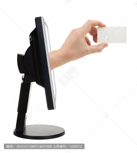 電腦屏幕和手牌