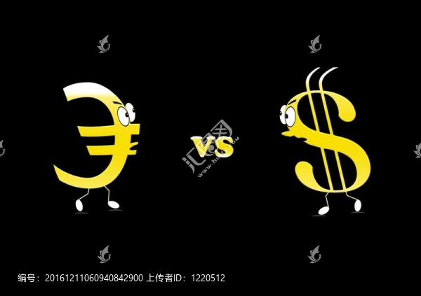 美元對歐元。