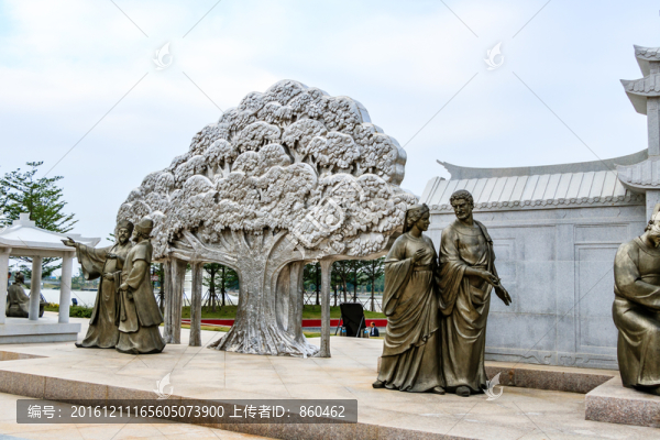古代人物雕像,泉州海絲公園銅雕