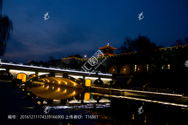 西安城墻夜景