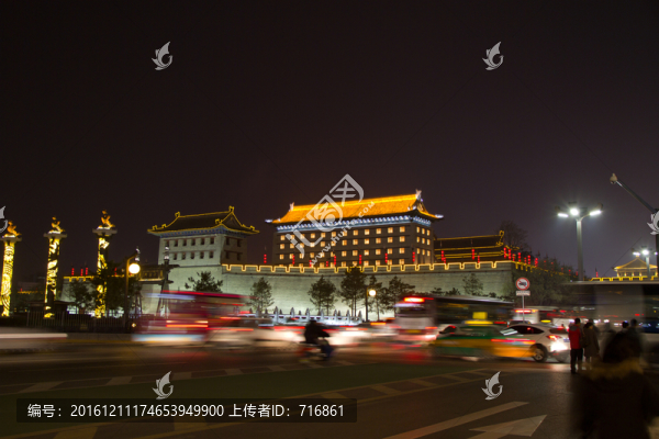 西安永寧門城墻夜景