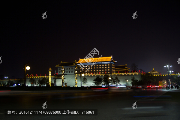 西安永寧門城墻夜景
