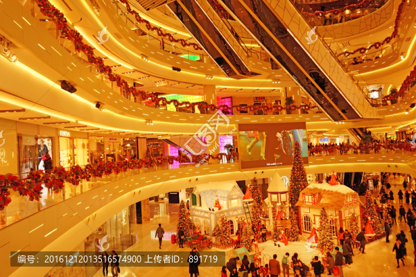 商場內景,商場中庭,商場天井