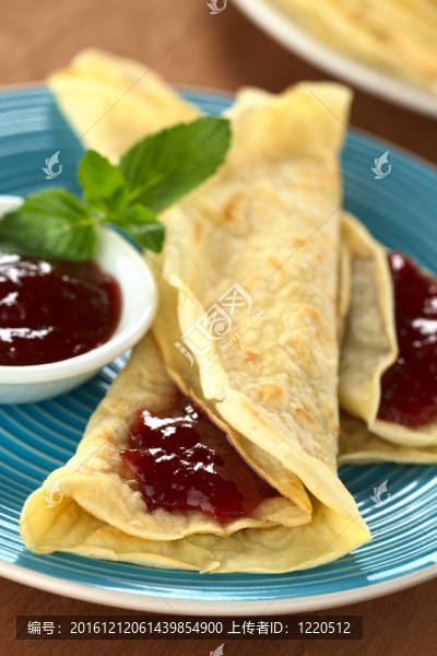 可麗餅與Strawberry,Jam