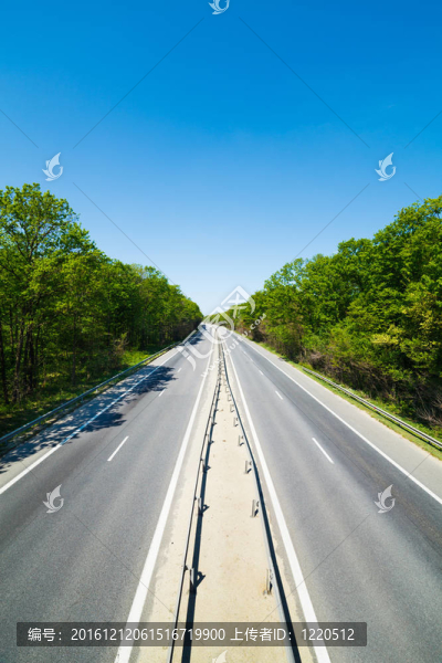 公路穿過(guò)森林