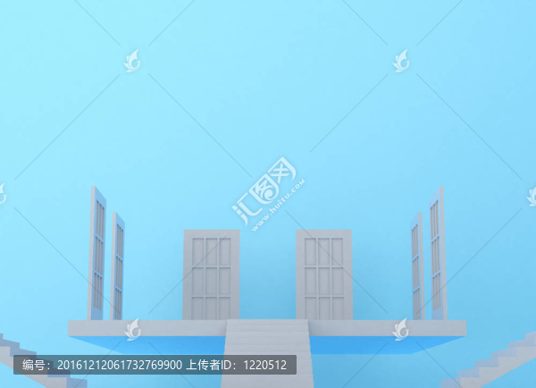 白色梯門