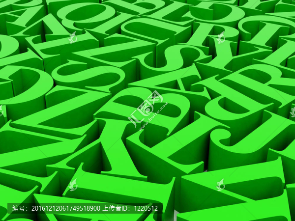 背景的字母