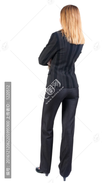 站在美麗的金發(fā)碧眼的商業(yè)女性背影