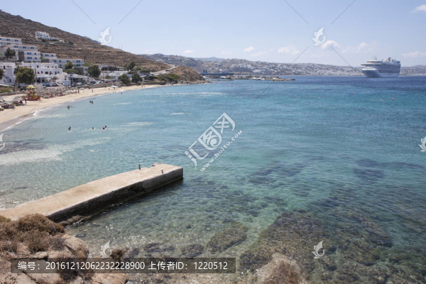 圣斯特凡諾斯米科諾斯島海灘；