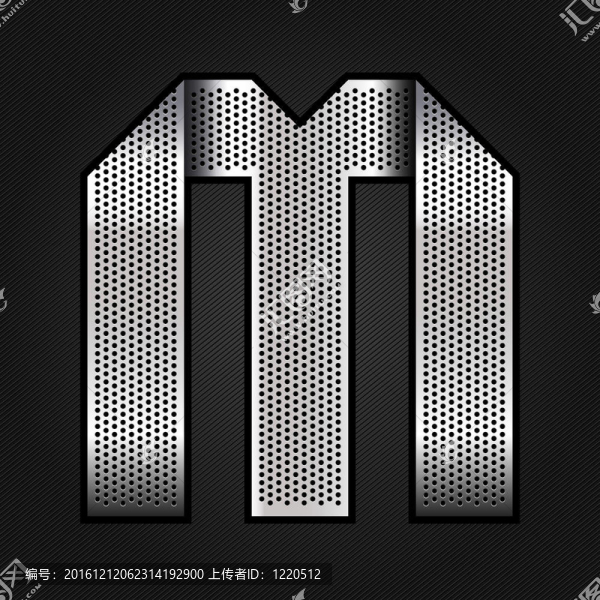 字母金屬鉻絲帶