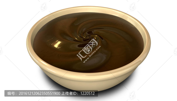 巧克力漩渦在碗里