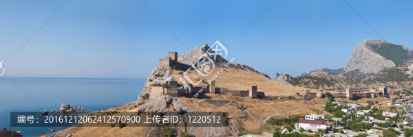 在蘇達克的熱那亞要塞遺址；克里米亞。烏克蘭