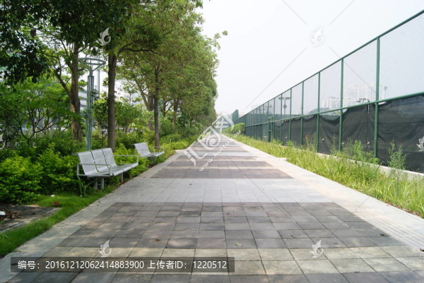 道路和休閑椅