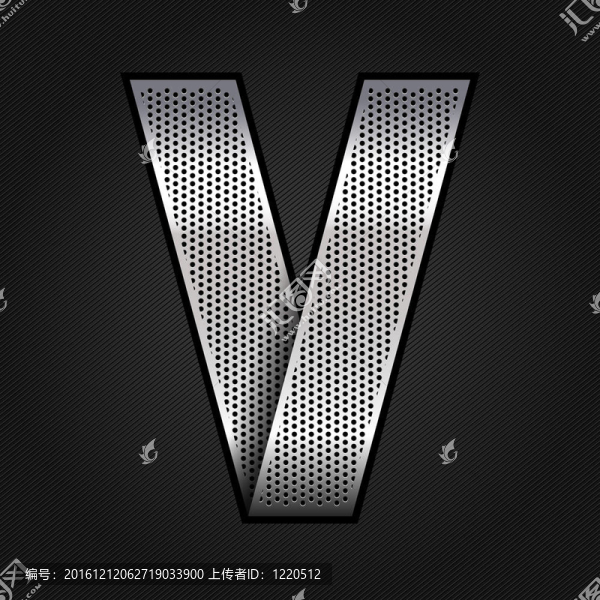 字母金屬鉻絲帶