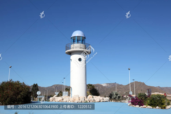 燈塔迂回在Puerto,de,Mazarron；穆?tīng)栁鱽喌貐^(qū)；西班牙