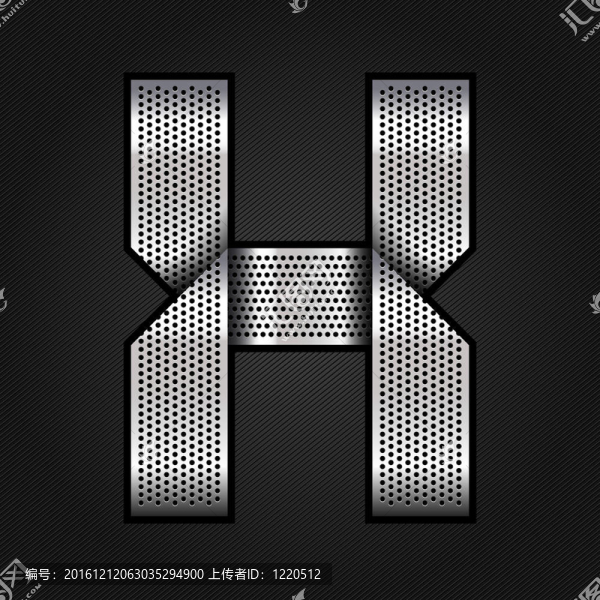 字母金屬鉻絲帶