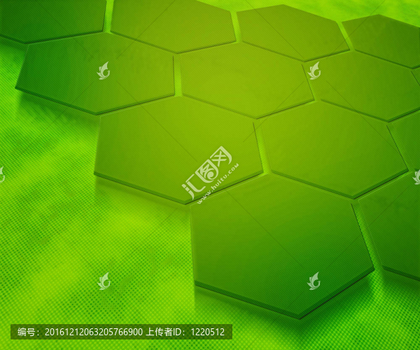 綠色的六邊形背景