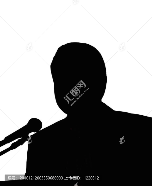 男子麥克風剪影