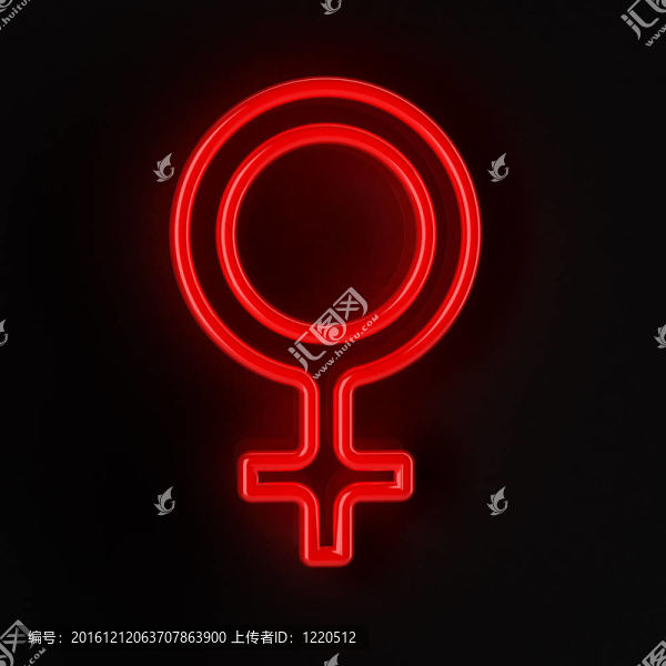 霓虹燈中的女性符號