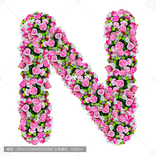 白色的花字母與剪輯路徑