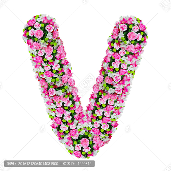 白色的花字母與剪輯路徑
