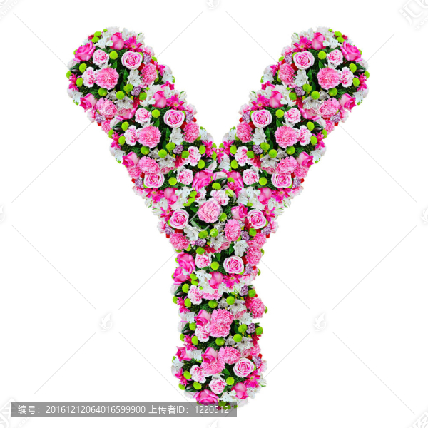 白色的花字母與剪輯路徑