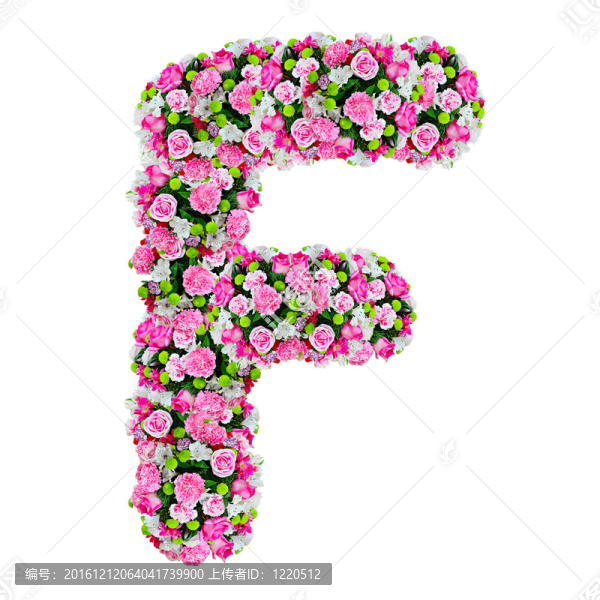白色的花字母與剪輯路徑